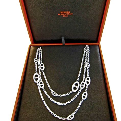 hermes silver necklaces